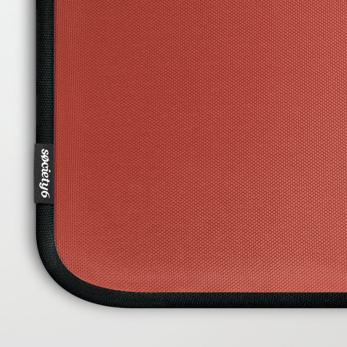 Tomato Red Solid Color Laptop Sleeve Gallery Image 3