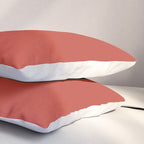 Tomato Red Solid Color Pillow Sham Gallery Image 3