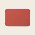 Tomato Red Solid Color Bath Mat Gallery Image 1