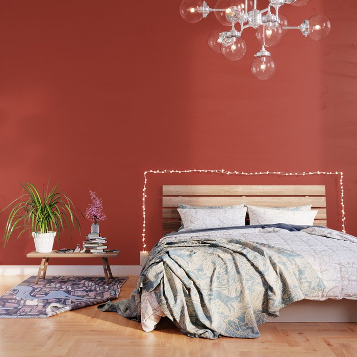 Tomato Red Solid Color Wallpaper Gallery Image 3