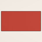 Tomato Red Solid Color Desk Mat Gallery Image 3