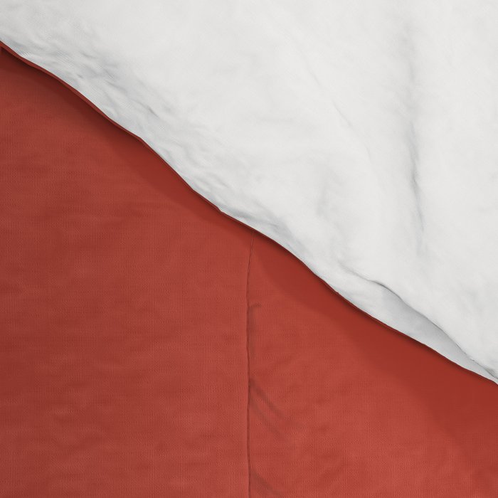 Tomato Red Solid Color Comforter Gallery Image 4
