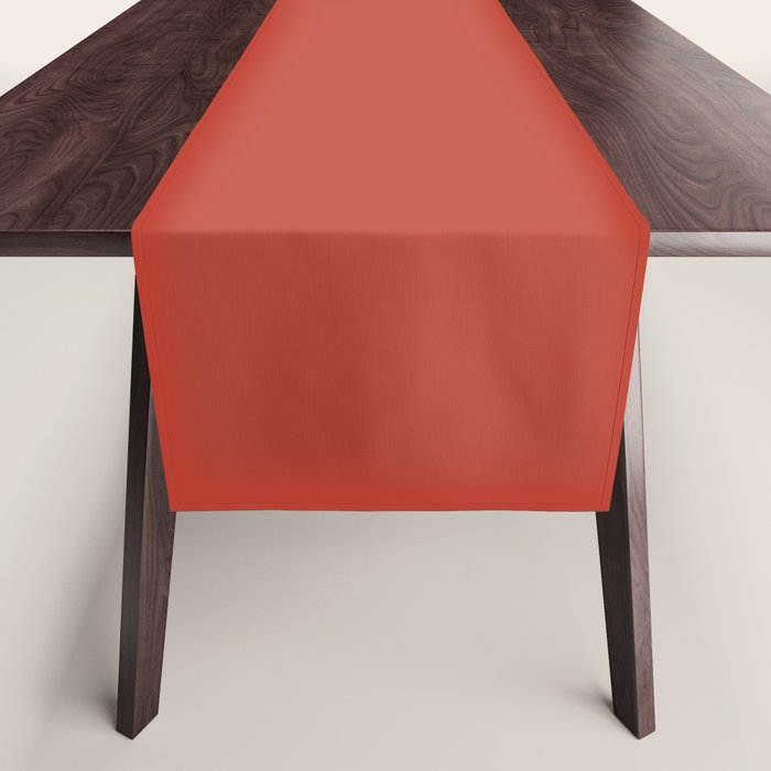 Tomato Red Solid Color Table Runner Gallery Image 1