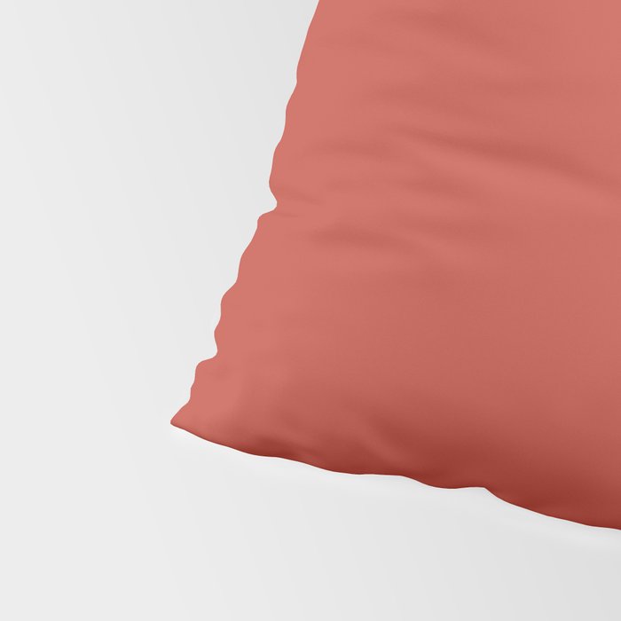 Tomato Red Solid Color Pillow Sham Gallery Image 4