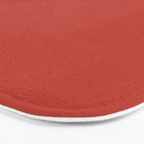 Tomato Red Solid Color Bath Mat Gallery Image 3