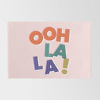 OOH LA LA! colorful french typography Rug Gallery Image 2