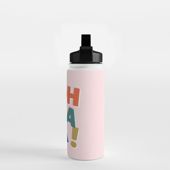 OOH LA LA! colorful french typography Water Bottle Gallery Image 2