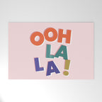 OOH LA LA! colorful french typography Welcome Mat Gallery Image 1