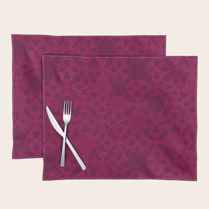 Abstract Minimalism in Raspberry Placemat Gallery Image 1