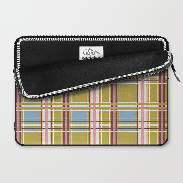 Subtle Plaid Warmth Laptop Sleeve Gallery Image 2