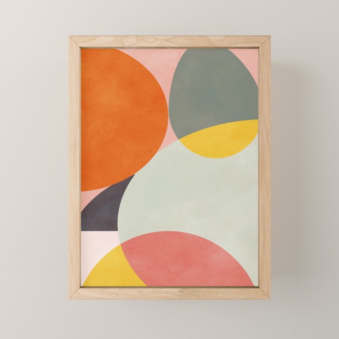 abstract mid mod organic shapes Mini Art Print Gallery Image 1