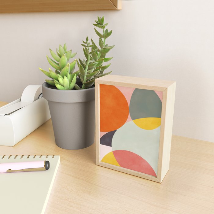 abstract mid mod organic shapes Mini Art Print Gallery Image 2
