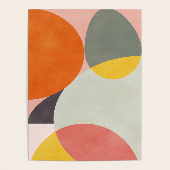 abstract mid mod organic shapes Poster Gallery Image 4