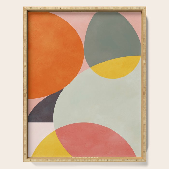 abstract mid mod organic shapes Serving Tray Gallery Image 1