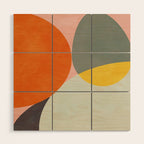 abstract mid mod organic shapes Wood Wall Art Gallery Image 1