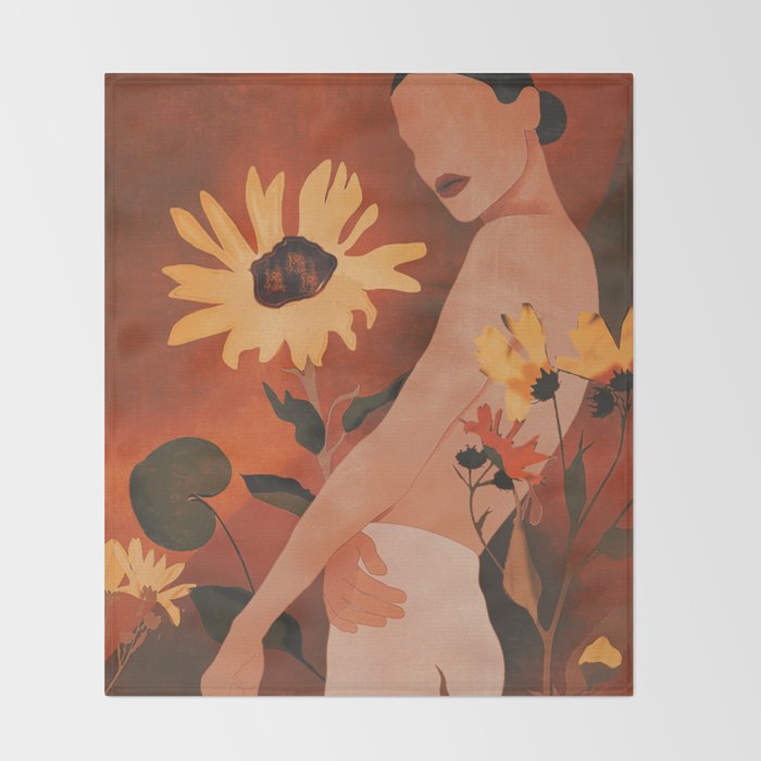 Sunflowers Throw Blanket Gallery Image 2