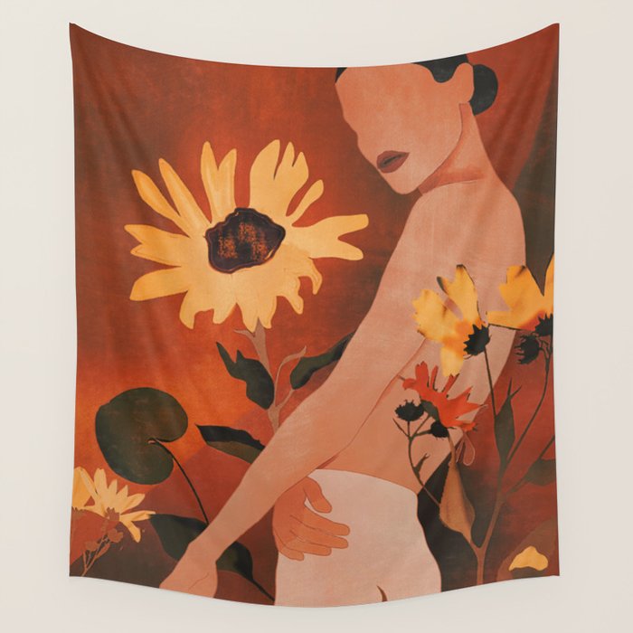 Sunflowers Wall Tapestry Gallery Image 4