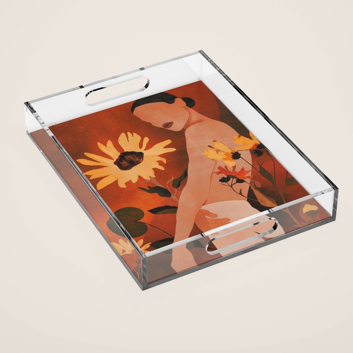 Sunflowers Acrylic Tray Gallery Image 1
