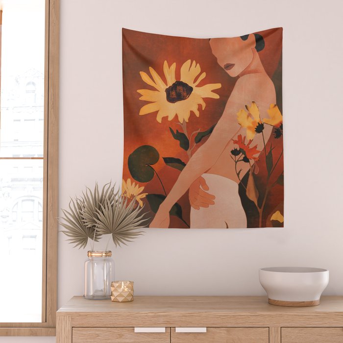 Sunflowers Wall Tapestry Gallery Image 2