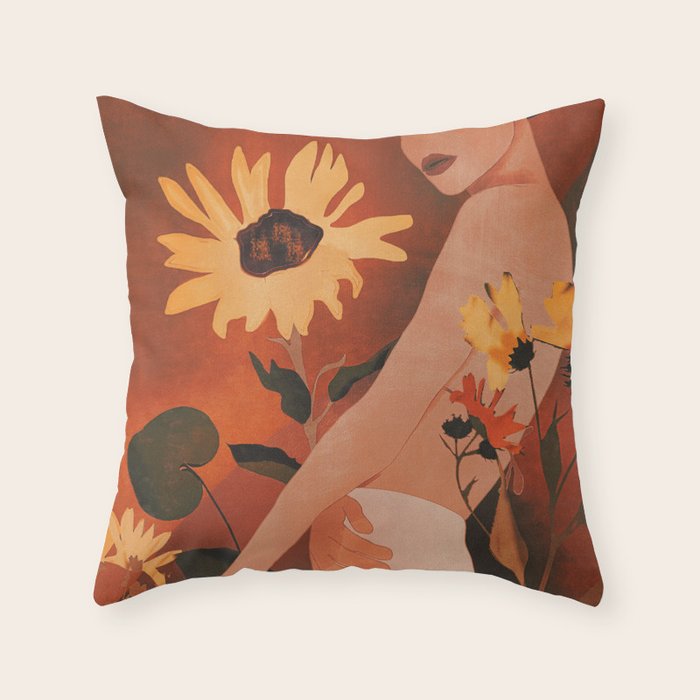 Sunflowers Throw Pillow Gallery Image 6