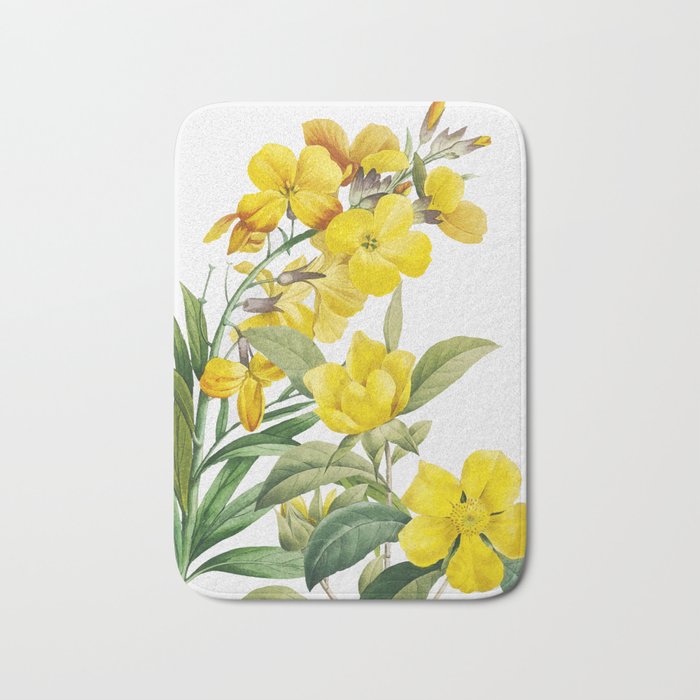 Yellow Flowers Bath Mat Gallery Image 1