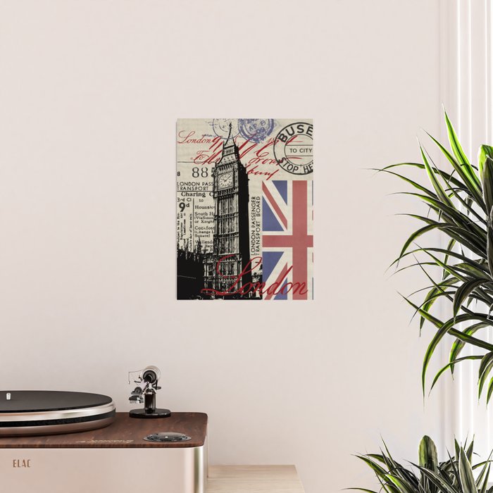 London Great Britain Big Ben Flag Collage Poster Gallery Image 2