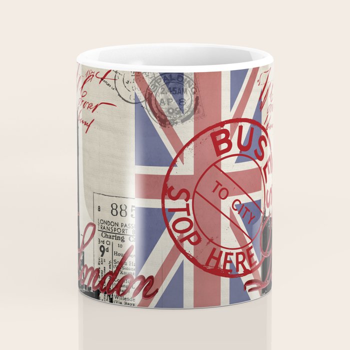 London Great Britain Big Ben Flag Collage Coffee Mug Gallery Image 4