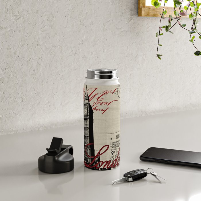 London Great Britain Big Ben Flag Collage Water Bottle Gallery Image 5