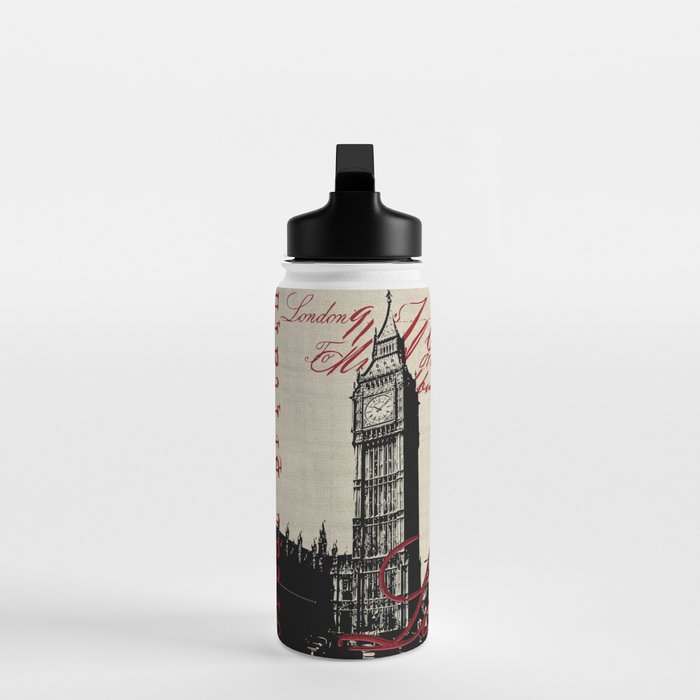 London Great Britain Big Ben Flag Collage Water Bottle Gallery Image 3