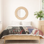 London Great Britain Big Ben Flag Collage Duvet Cover Gallery Image 3