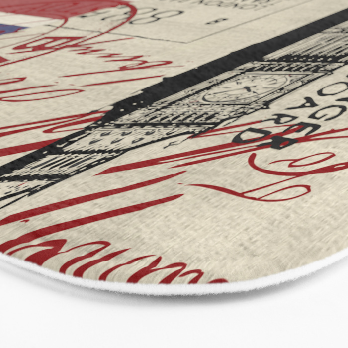 London Great Britain Big Ben Flag Collage Bath Mat Gallery Image 3