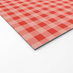 Gingham Plaid Red and Pink  Welcome Mat Gallery Image 2