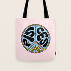 Pisces Peace Sign Tote Bag Gallery Image 1