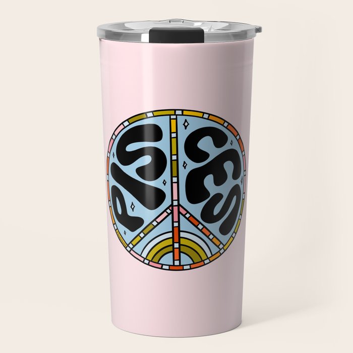 Pisces Peace Sign Travel Mug Gallery Image 1