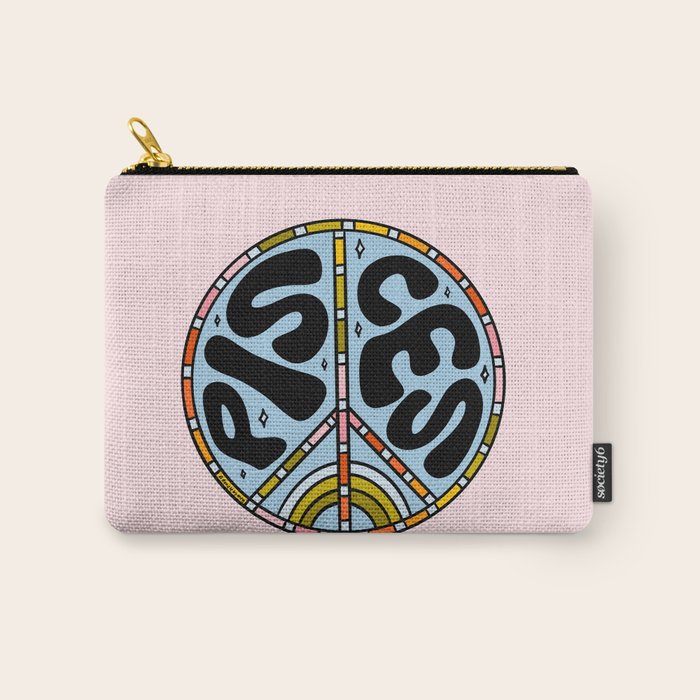 Pisces Peace Sign Carry All Pouch Gallery Image 1