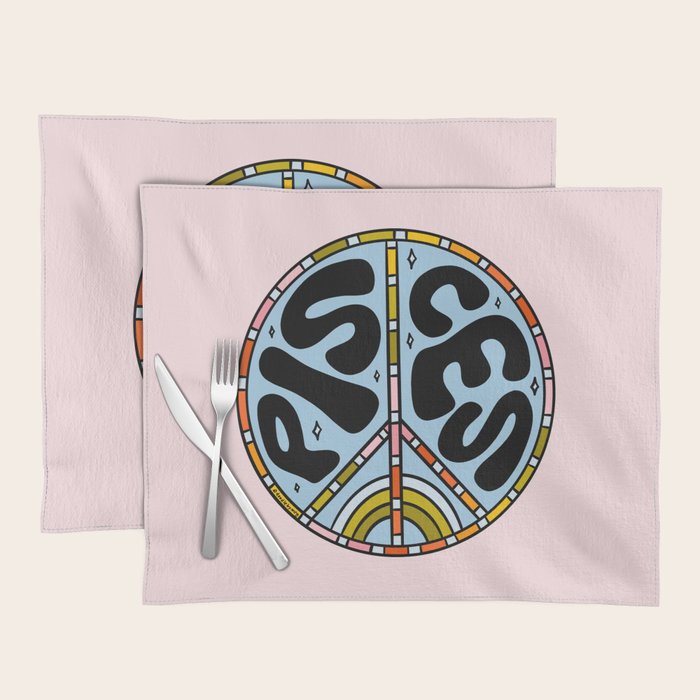 Pisces Peace Sign Placemat Gallery Image 1