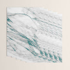 Gray Marble Aqua Teal Metallic Glitter Foil Style Wrapping Paper Gallery Image 3