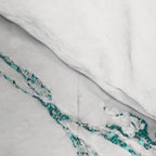 Gray Marble Aqua Teal Metallic Glitter Foil Style Comforter Gallery Image 4