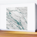 Gray Marble Aqua Teal Metallic Glitter Foil Style Wall Mural Gallery Image 2