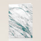 Gray Marble Aqua Teal Metallic Glitter Foil Style Stationery Card Gallery Image 2