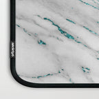 Gray Marble Aqua Teal Metallic Glitter Foil Style Laptop Sleeve Gallery Image 3