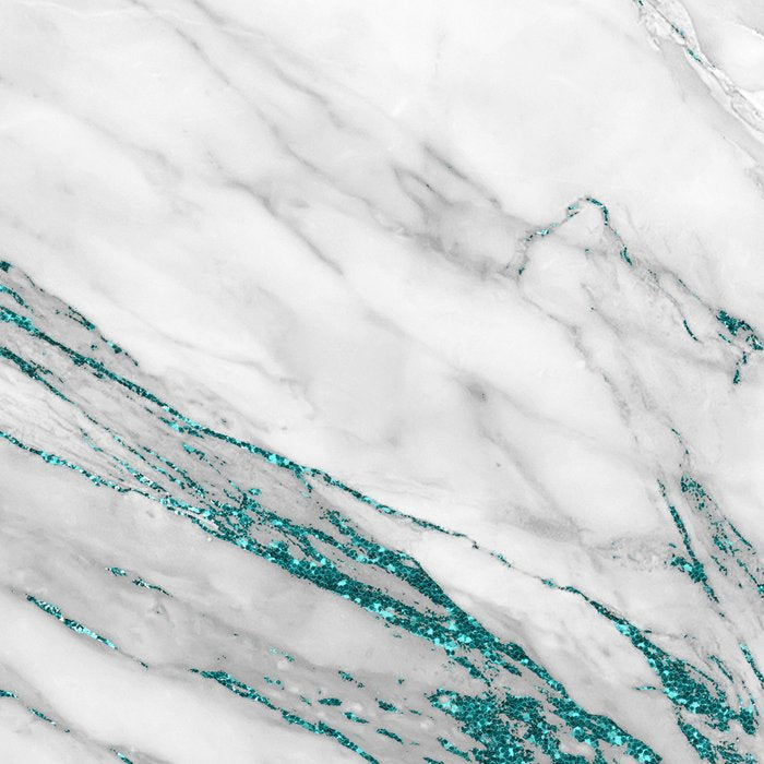 Gray Marble Aqua Teal Metallic Glitter Foil Style Coffee Mug Gallery Image 2