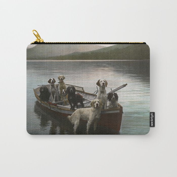Dogs on a boat II color canine photograph portrait - photographs - photography Carry All Pouch Gallery Image 1