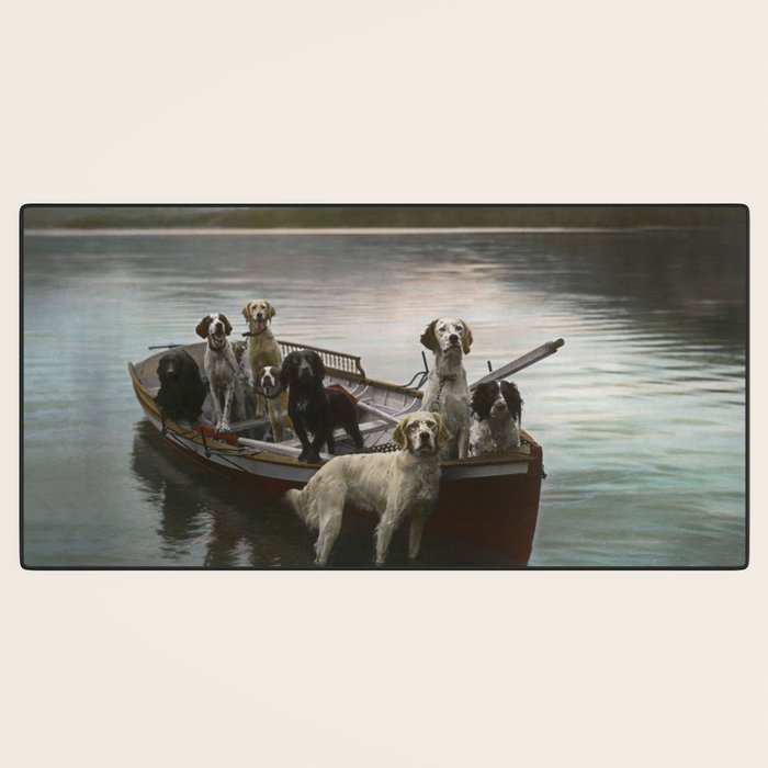 Dogs on a boat II color canine photograph portrait - photographs - photography Desk Mat Gallery Image 3