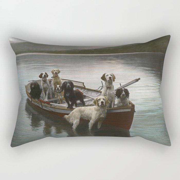 Dogs on a boat II color canine photograph portrait - photographs - photography Rectangular Pillow Gallery Image 2