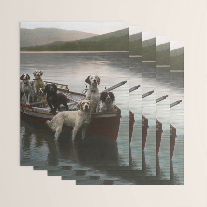 Dogs on a boat II color canine photograph portrait - photographs - photography Wrapping Paper Gallery Image 3
