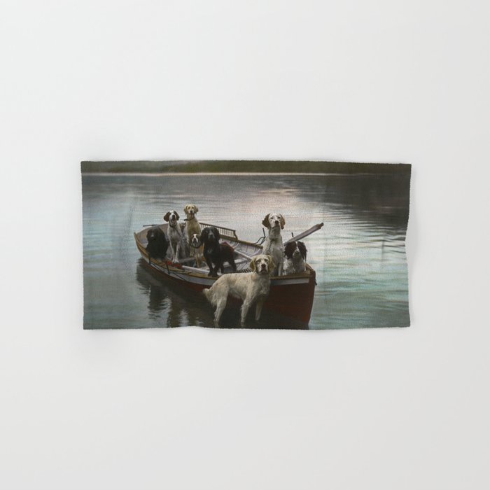 Dogs on a boat II color canine photograph portrait - photographs - photography Bath Towel Gallery Image 1