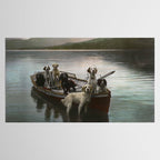 Dogs on a boat II color canine photograph portrait - photographs - photography Tablecloth Gallery Image 2