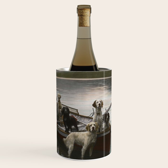 Dogs on a boat II color canine photograph portrait - photographs - photography Wine Chiller Gallery Image 1