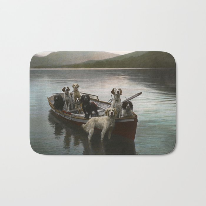 Dogs on a boat II color canine photograph portrait - photographs - photography Bath Mat Gallery Image 1